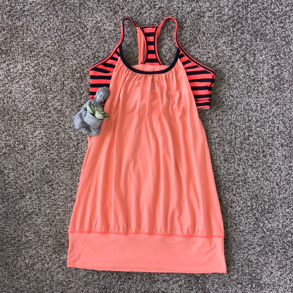 Orange Lululemon Workout Tank w/ Built-in Bra